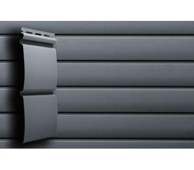 Виниловый сайдинг классик D4.8 Блокхаус - Графит от производителя  Grand Line по цене 519 р